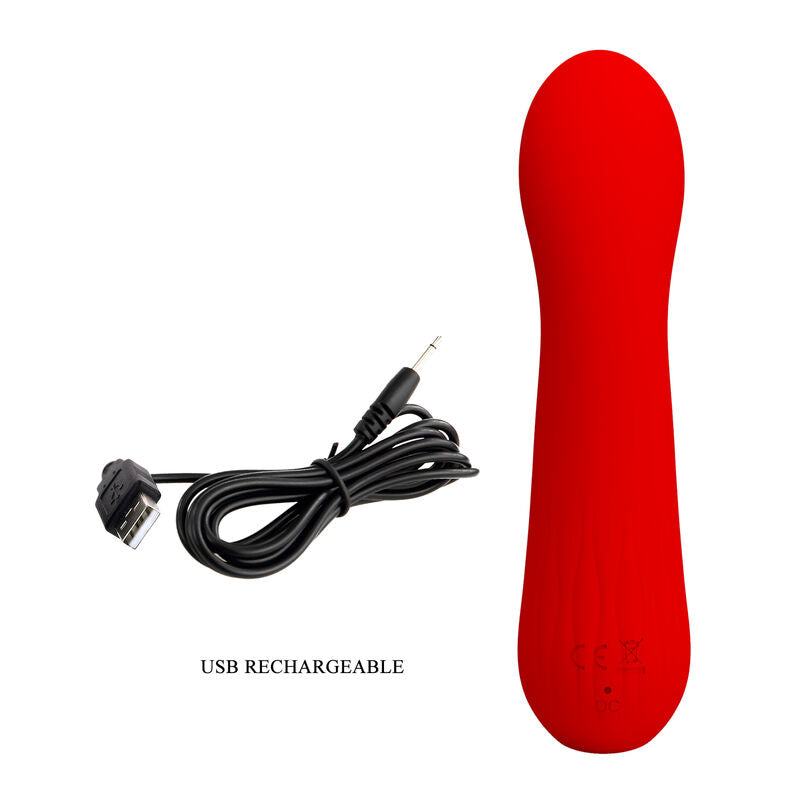 Vibromasseur Point G Silicone Rouge Rechargeable