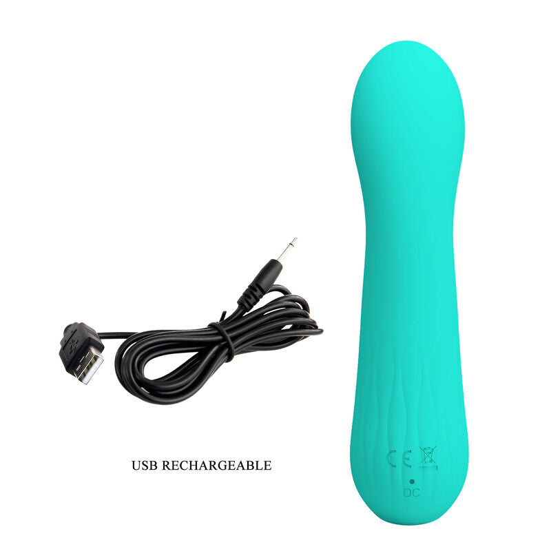 Vibromasseur Point G Silicone Vert Aqua