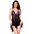 CHILIROSE - CR 4074 BABYDOLL VIOLET & NOIR