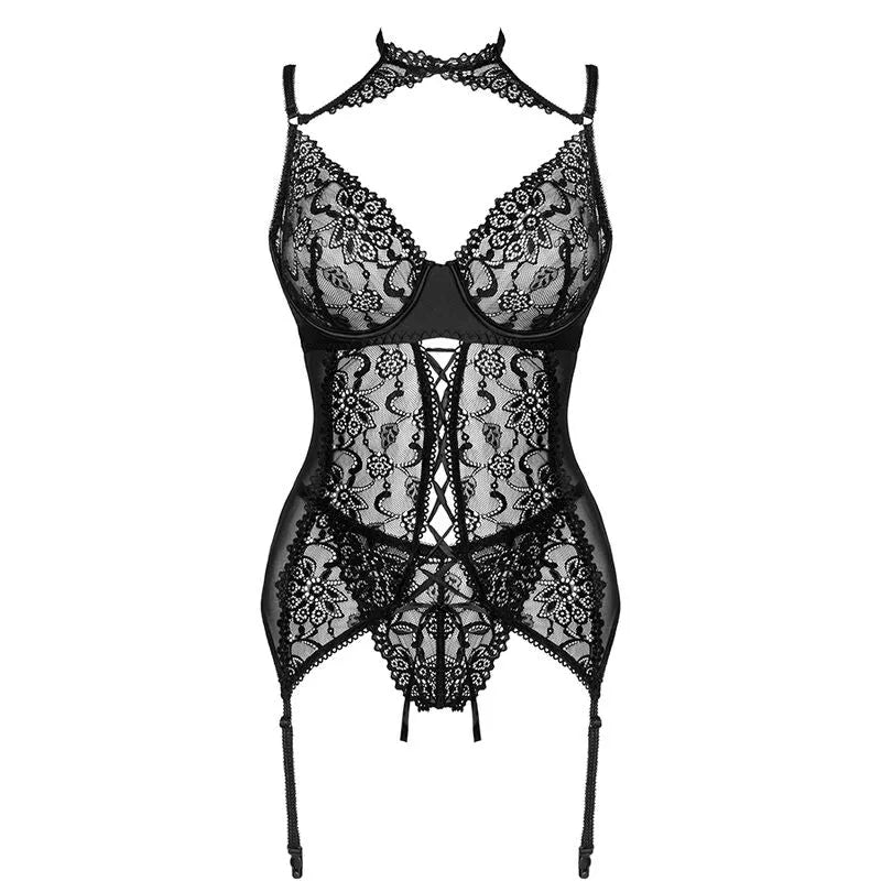 LIVCO CORSETTI FASHION - COLLECTION GIELLANDRA FOR THE SENSES CORSET + CULOTTE NOIR