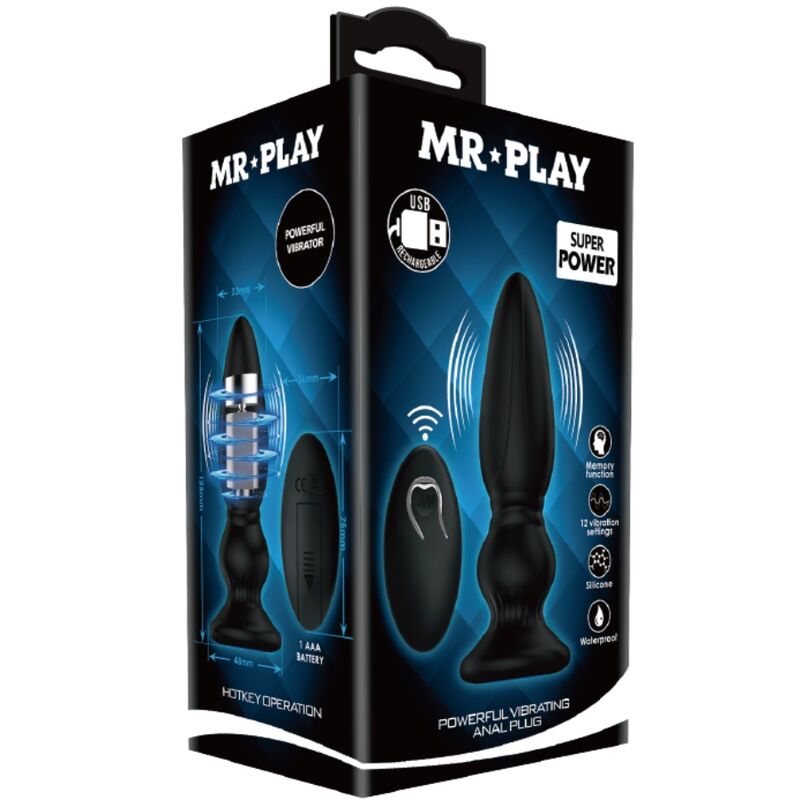 Vibromasseur Prostate Métal Noir Rechargeable