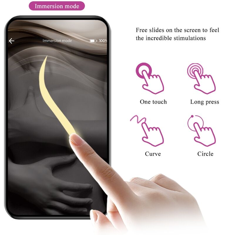 Vibromasseur Couple Silicone Violet Connecté