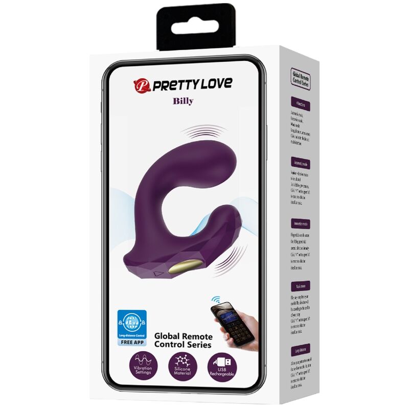 Vibromasseur Couple Silicone Violet Connecté