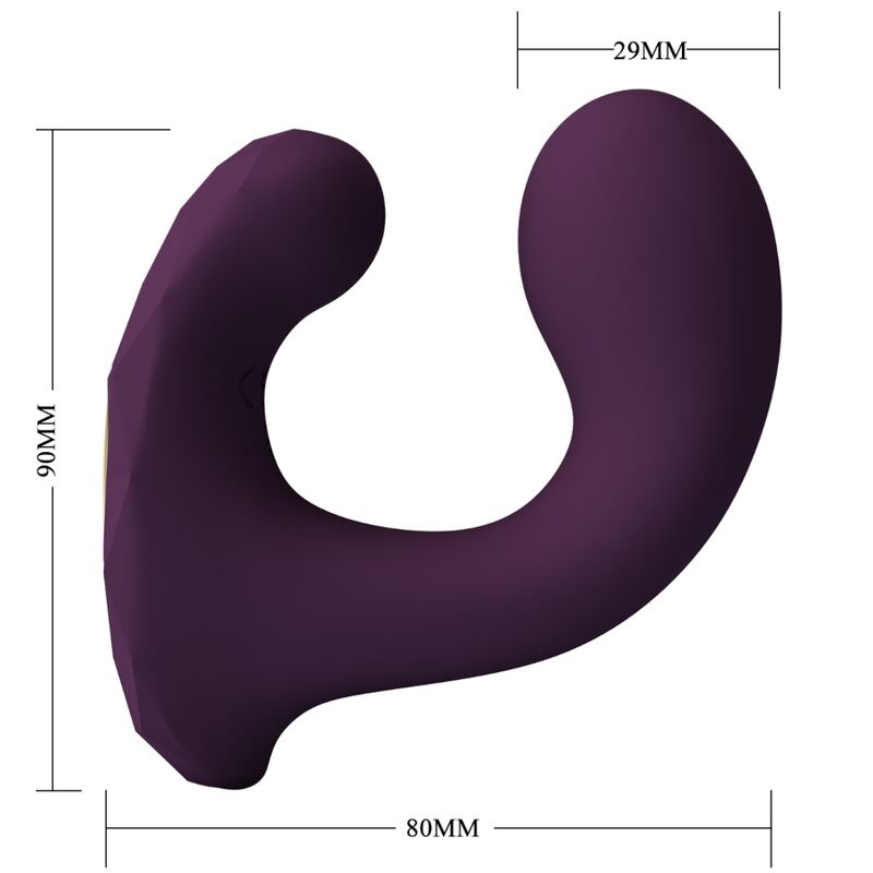 Vibromasseur Couple Silicone Violet Connecté