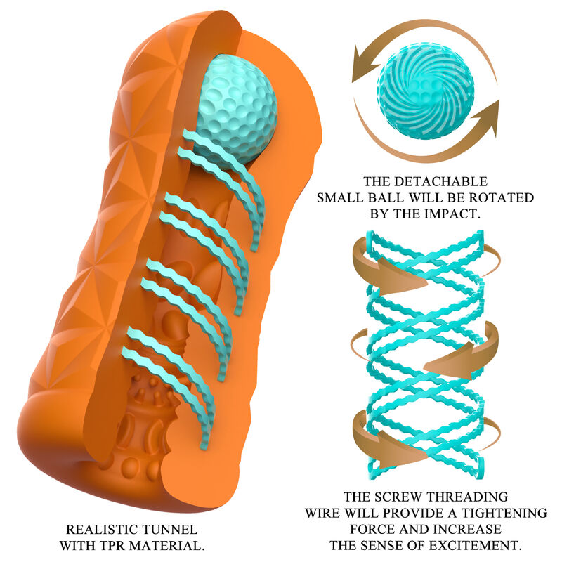 Masturbateur Transparent Spirale Rotative Stimulation Intense