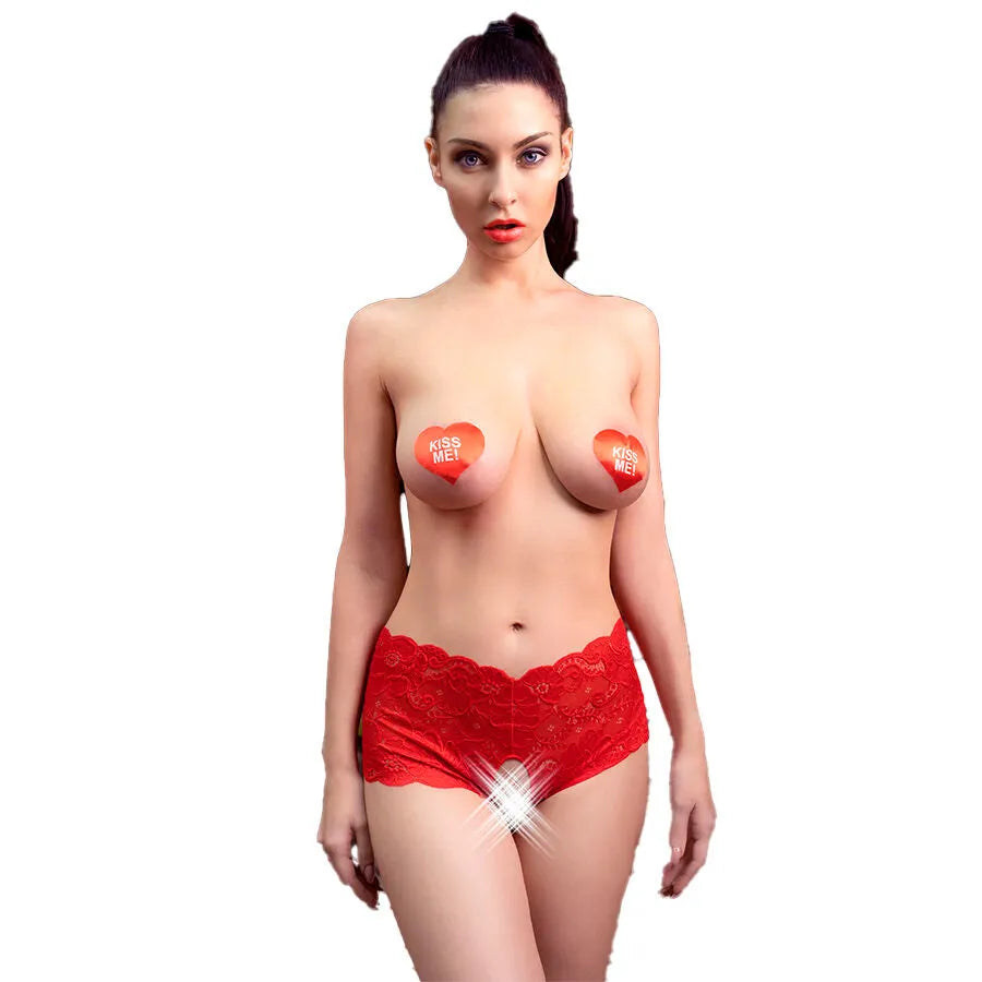 CHILIROSE - CR 4641 CULOTTE CROCHLESS ROUGE