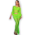 CHILIROSE - CR 4666 HAUT & JUPE VERT
