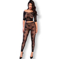 CHILIROSE - CR 4661 TOP & LEGGINS NOIR