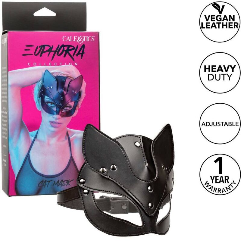 Masque Chat Bdsm En Cuir Végétalien Élégant