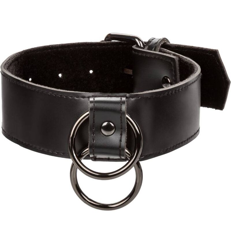 Collier Bdsm En Chaîne Métal Cuir Végétalien