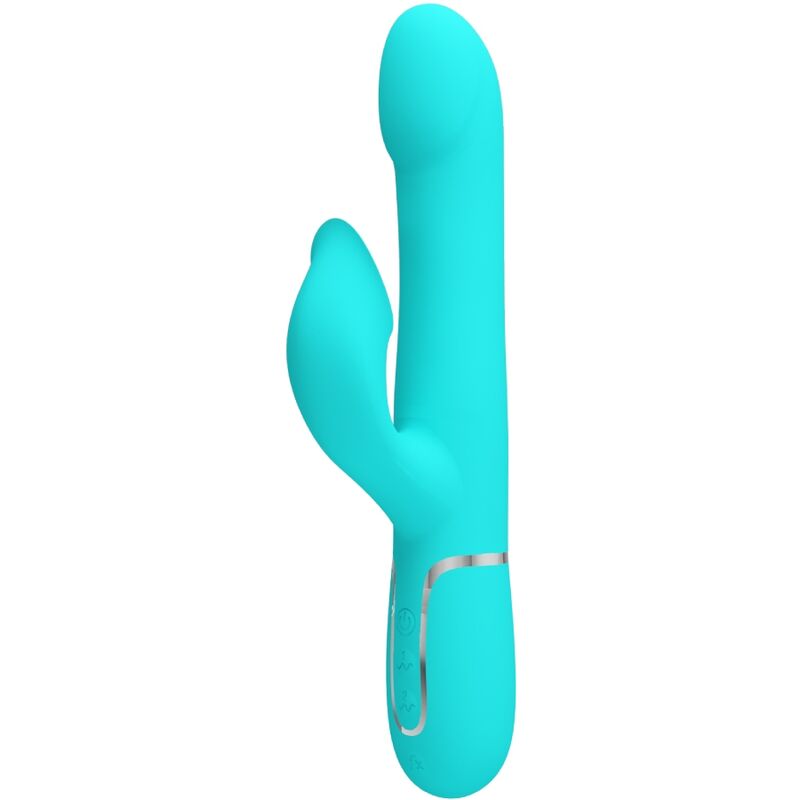 Vibromasseur Rabbit Silicone Vert Aqua