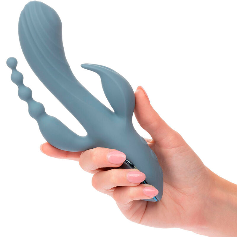 Vibromasseur Triple Action Silicone Étanche Rechargeable