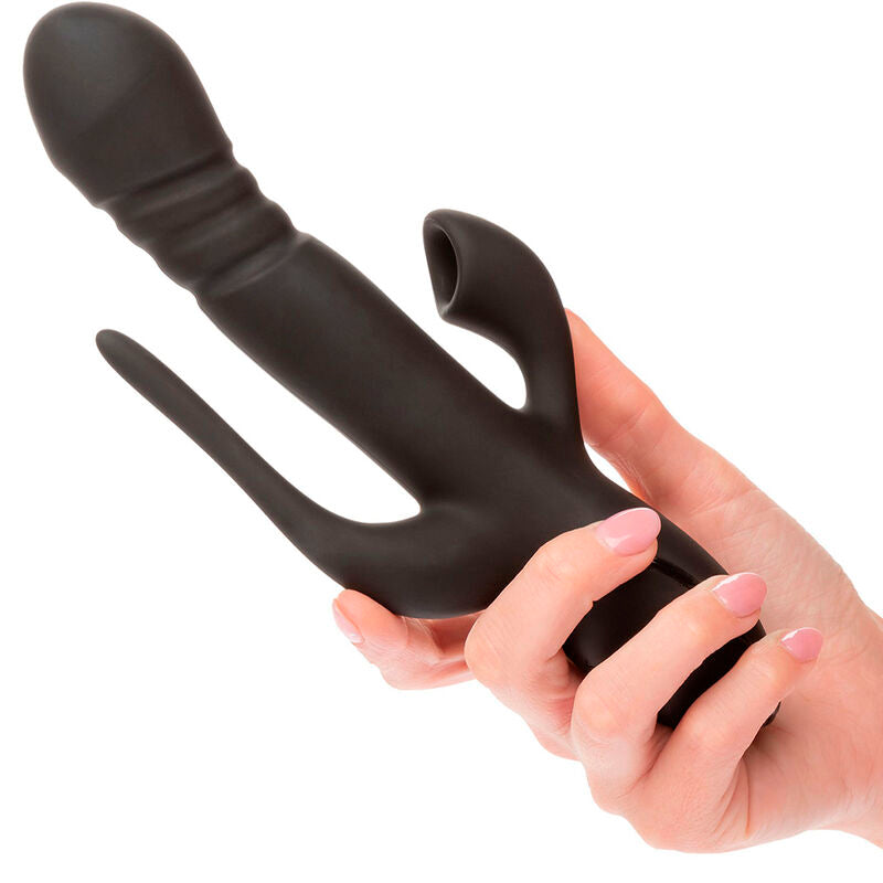 Vibromasseur Triple Action Silicone Étanche Rechargeable