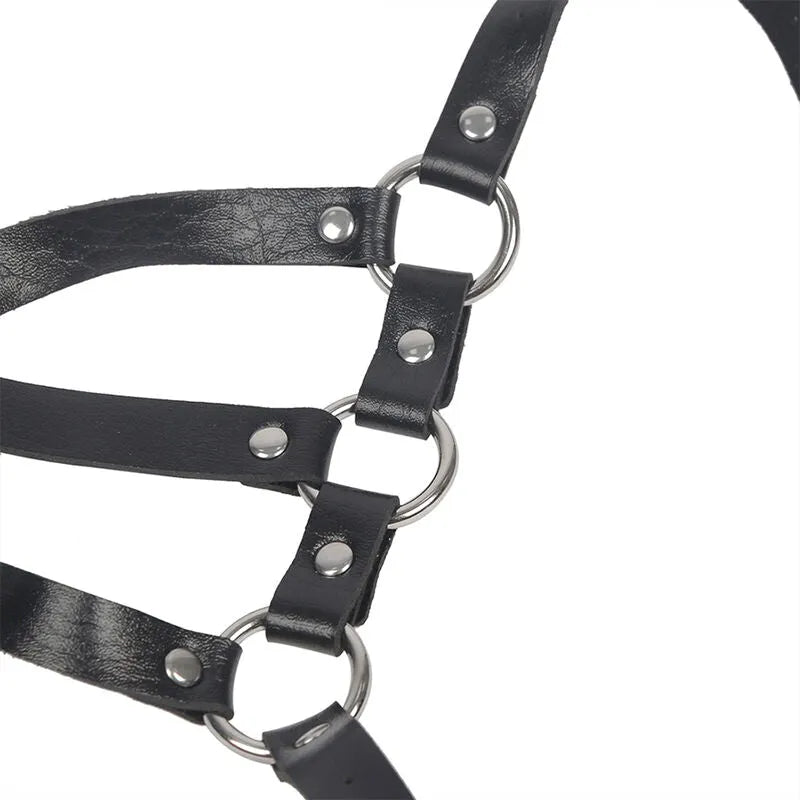 SUBBLIME - HARNAIS CORPS SANGLES AJUSTABLES CUIR NOIR