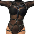 SUBBLIME - HARNAIS CORPS SANGLES AJUSTABLES CUIR NOIR