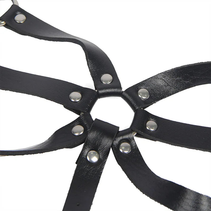 SUBBLIME - HARNAIS CORPS SANGLES AJUSTABLES CUIR NOIR