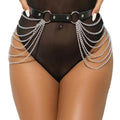 SUBBLIME - CHAÎNE CUIR CEINTURE NOIRE