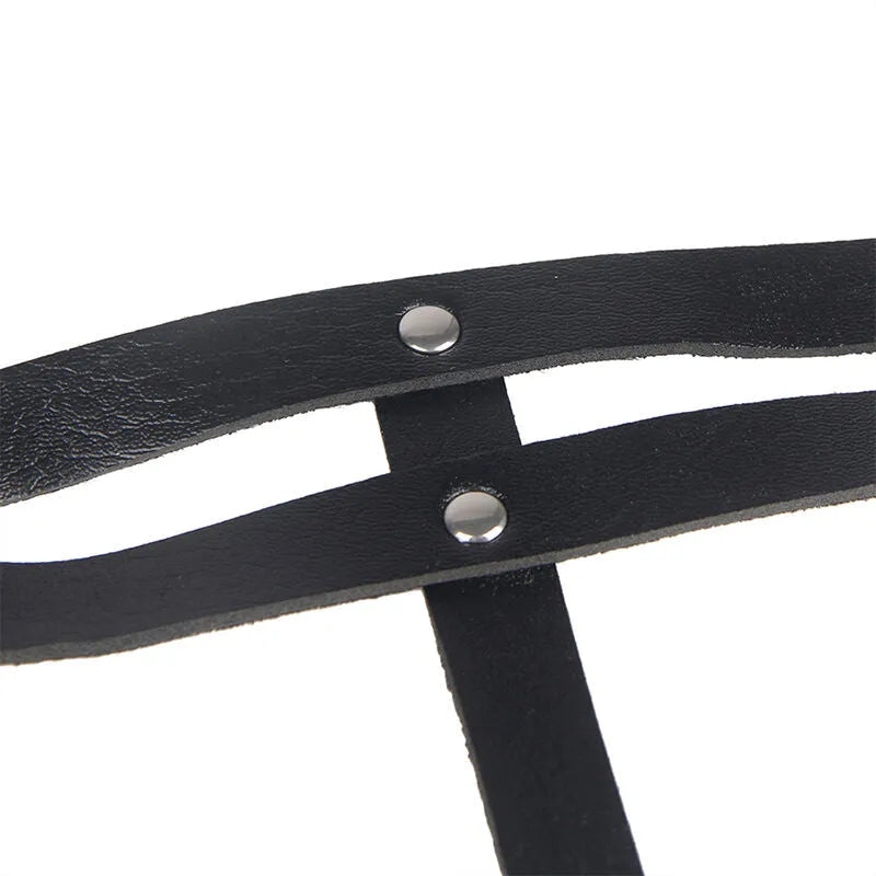 SUBBLIME - CHAINE BAGUE CUIR CEINTURE NOIR