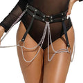 SUBBLIME - CHAINE BAGUE CUIR CEINTURE NOIR