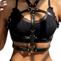 SUBBLIME - HARNAIS POITRINE ANNEAU CUIR NOIR