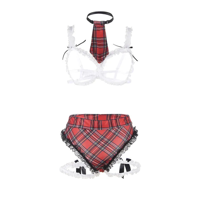 SUBBLIME - COSTUME D'ÉCOLIÈRE SEXY AVEC SOUTIEN-GORGE