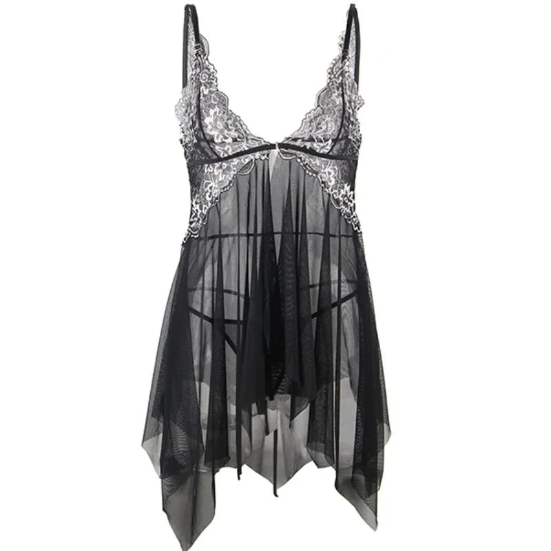 SUBBLIME - BABYDOLL TISSU TULLE POITRINE DENTELLE