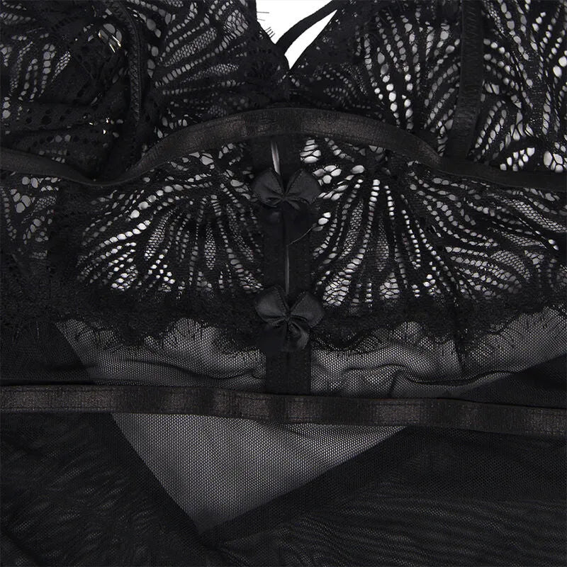 SUBBLIME - BABYDOLL  BRETELLES EN DENTELLE RÉGLABLES NOIR