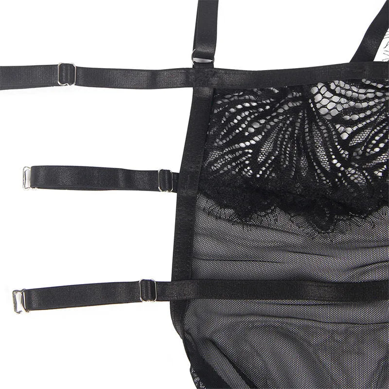 SUBBLIME - BABYDOLL  BRETELLES EN DENTELLE RÉGLABLES NOIR