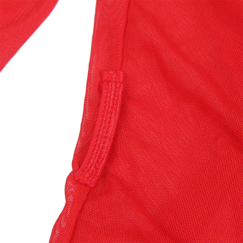 SUBBLIME - ROBE EN TISSU TRANSPARENT DÉTAIL DENTELLE ROUGE