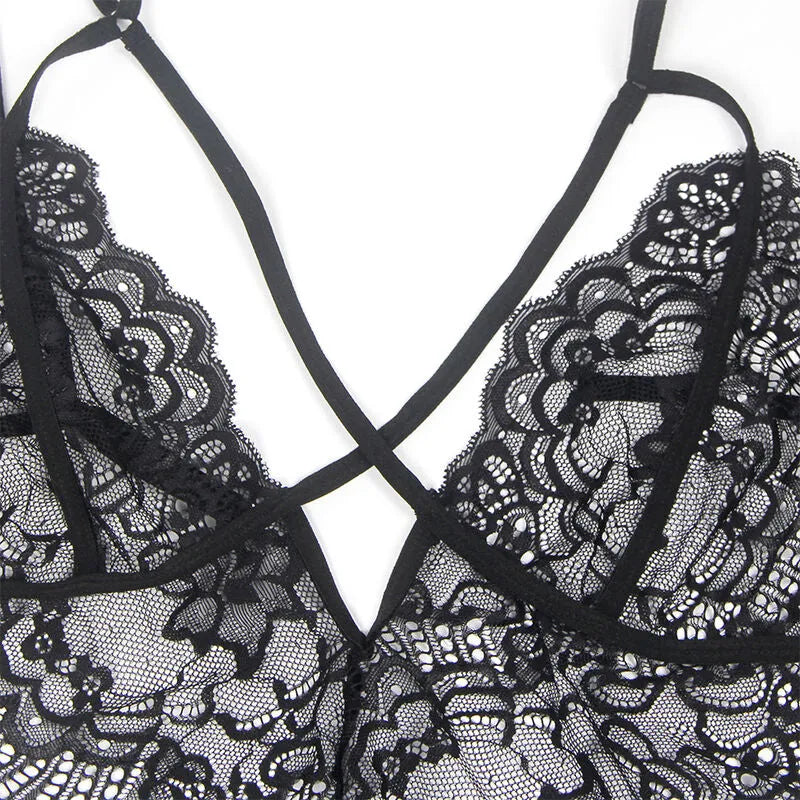 lingerie sexy déguisement policier femme dentelle noire taille S/M