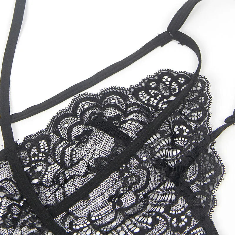 lingerie sexy déguisement policier femme dentelle noire taille S/M