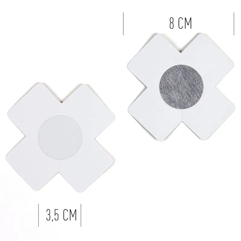 Cache-tétons holographiques noir rose, forme croix, parfaits pour soirées et festivals, élégants et confortables.