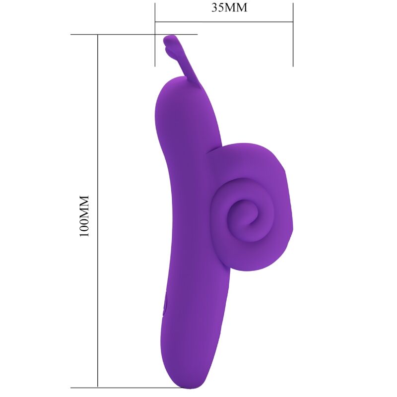 Vibromasseur De Doigt En Silicone Violet Rechargeable