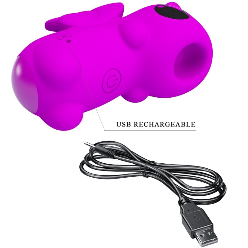 Vibromasseur À Doigt Silicone Violet Rechargeable