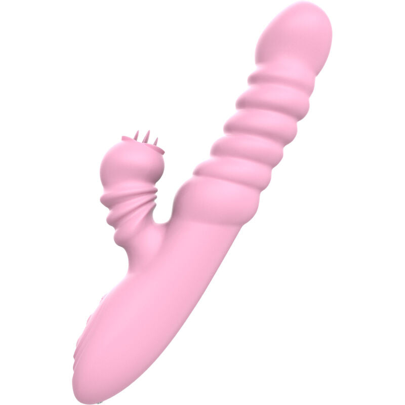 Vibromasseur Multifonction Silicone Chauffant Fuchsia