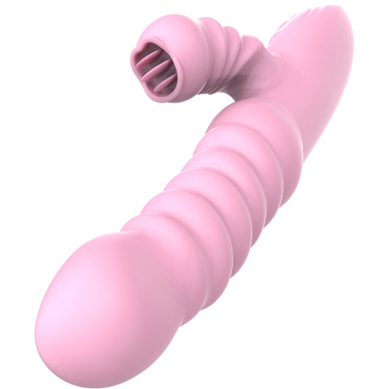 Vibromasseur Multifonction Silicone Chauffant Fuchsia