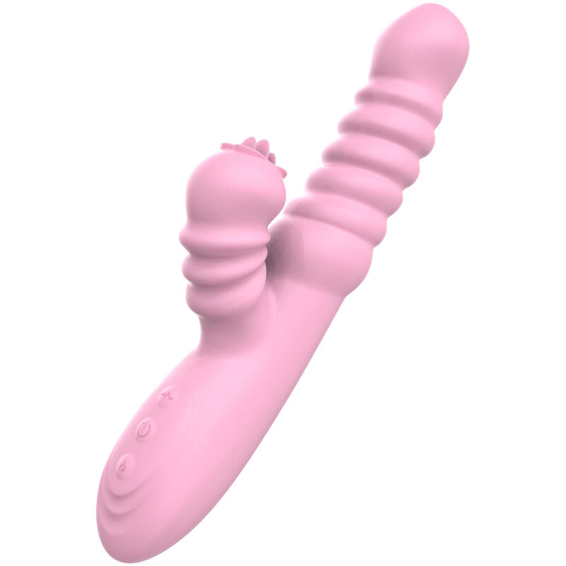 Vibromasseur Multifonction Silicone Chauffant Fuchsia