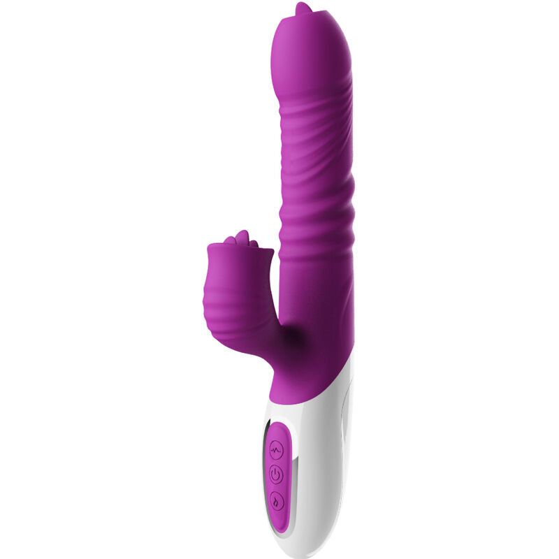 Vibromasseur Double Langue Effet Chaleur Fuchsia