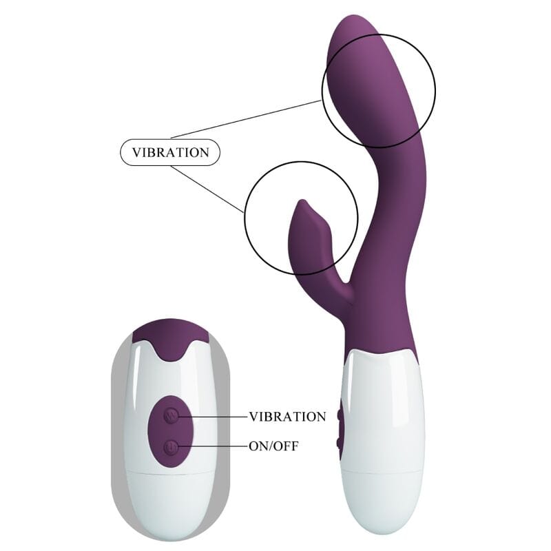 Vibromasseur Violet Stimulation Double Silicone 30 Fonctions