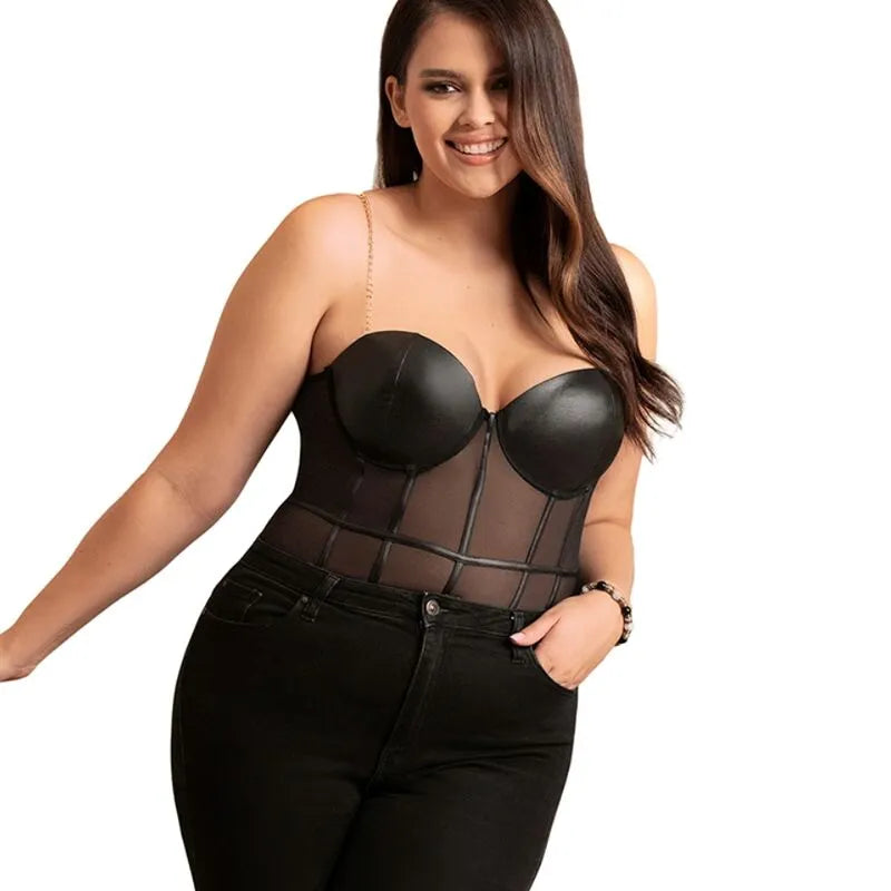 SUBBLIME - BODY NOIR  BRETELLES CHAÎNE