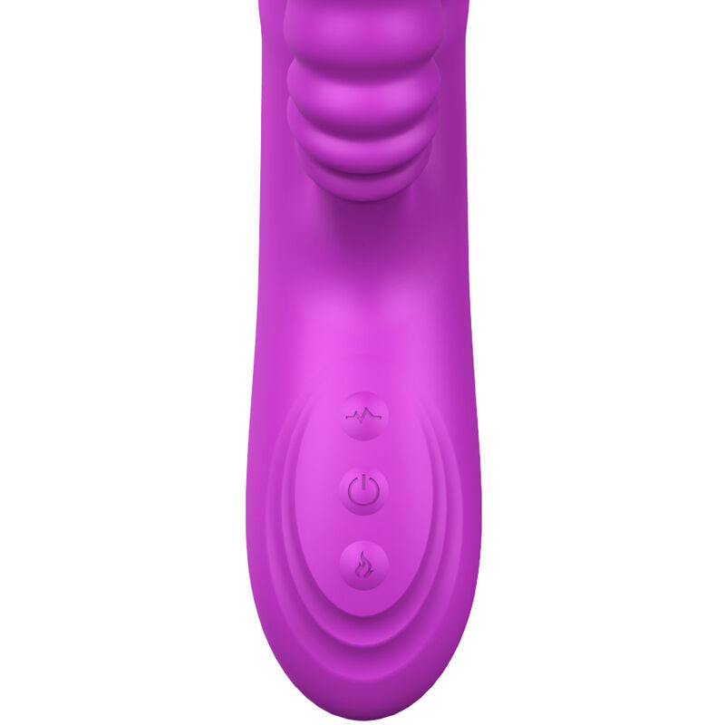 Vibromasseur Violet Chauffant En Silicone Armony