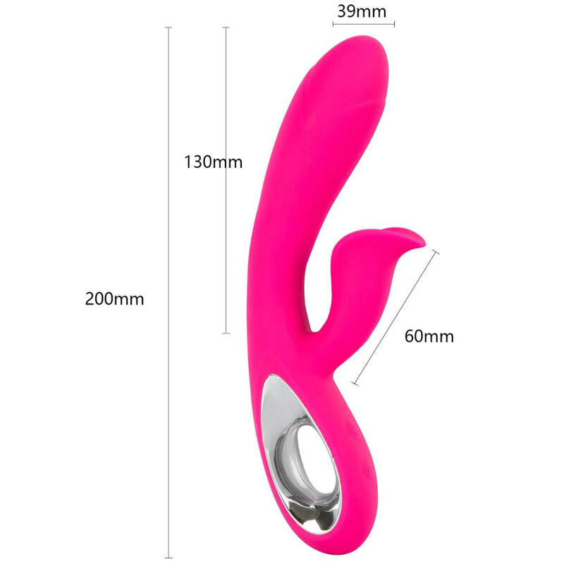 Vibromasseur Étanche Rechargeable Silicone Fuchsia