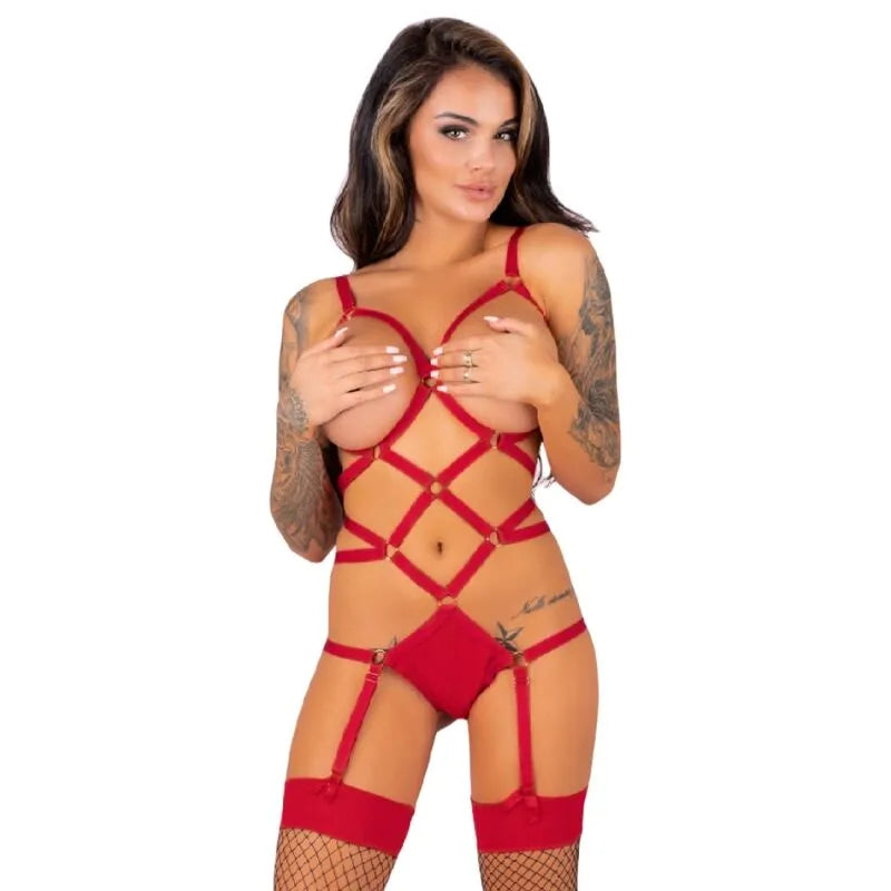 LIVCO CORSETTI FASHION - THIARA LC 20213 ENSEMBLE CORPS + BAS ROUGE