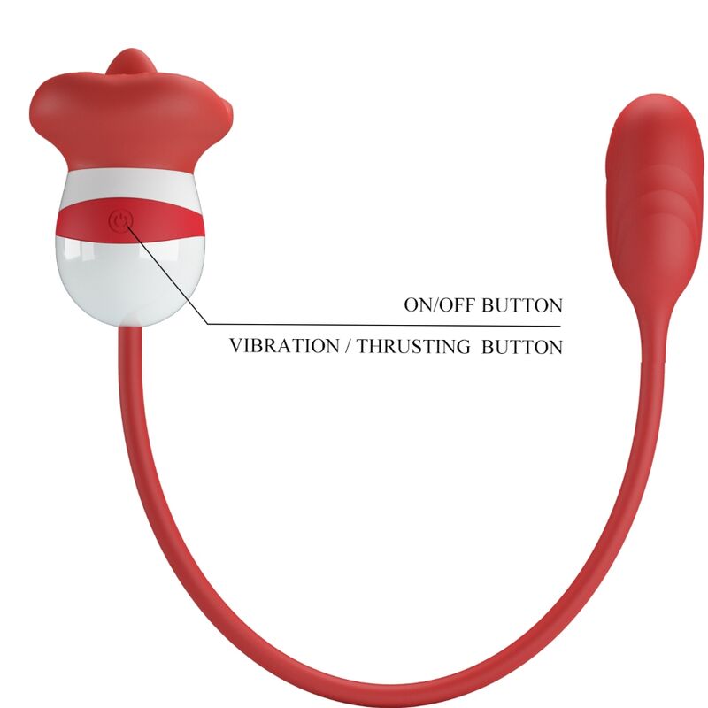 Vibromasseur Bouche Rouge En Silicone Rechargeable