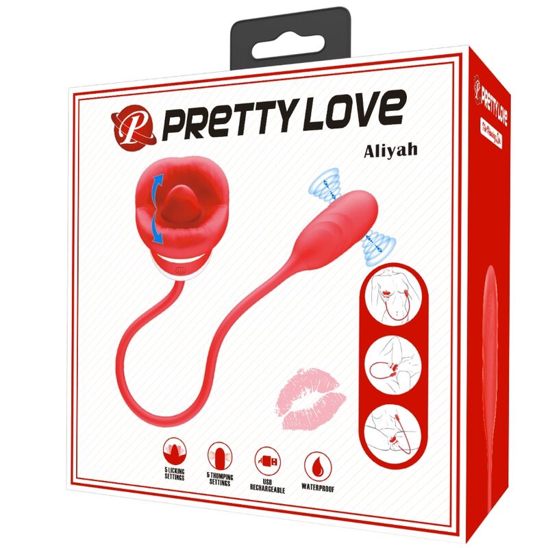 Vibromasseur Bouche Rouge En Silicone Rechargeable