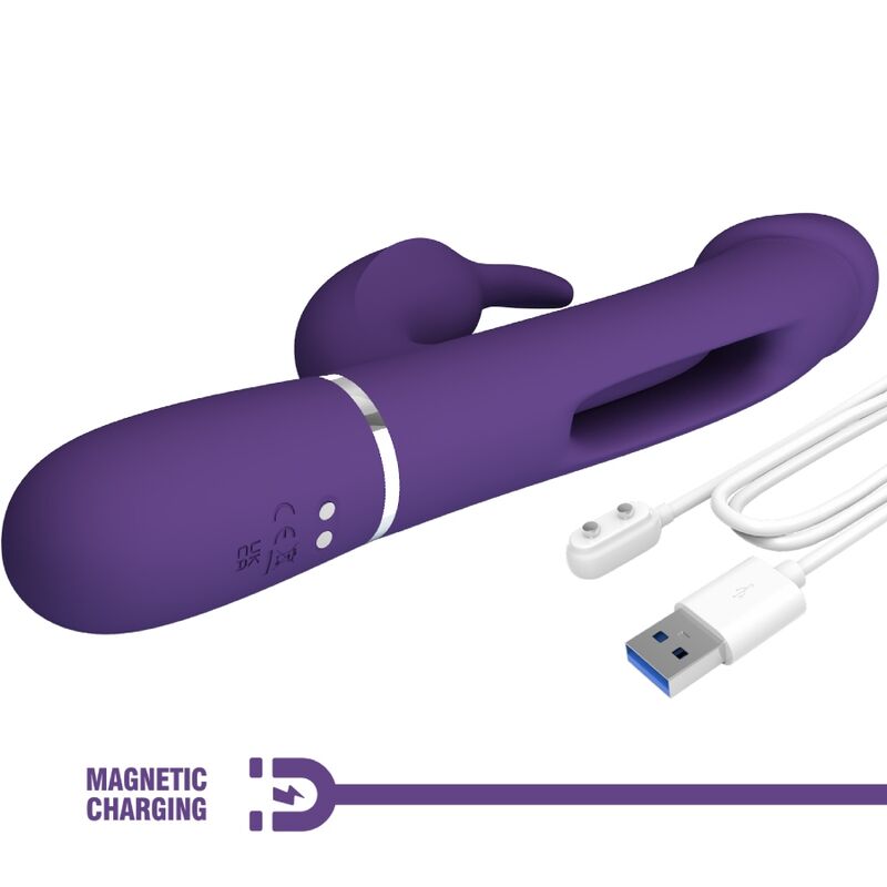 Vibromasseur Lapin Rechargeable Silicone Violet