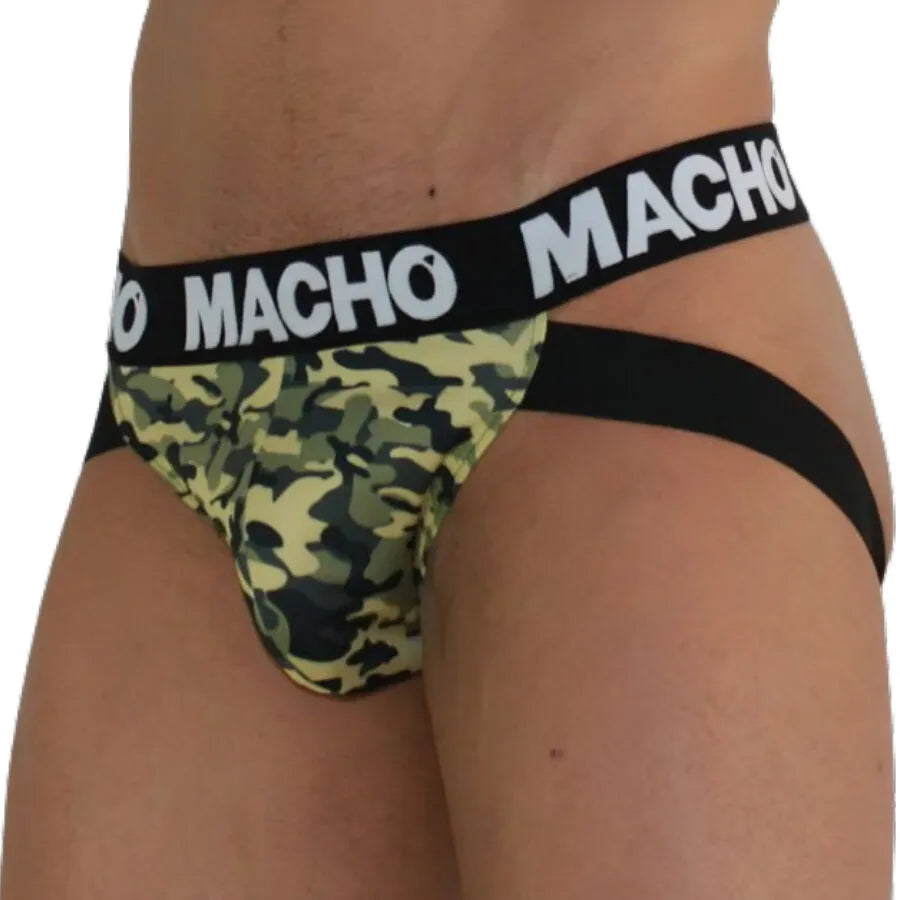Jockstrap lycra élasthanne maintien anatomique vert homme sport confort