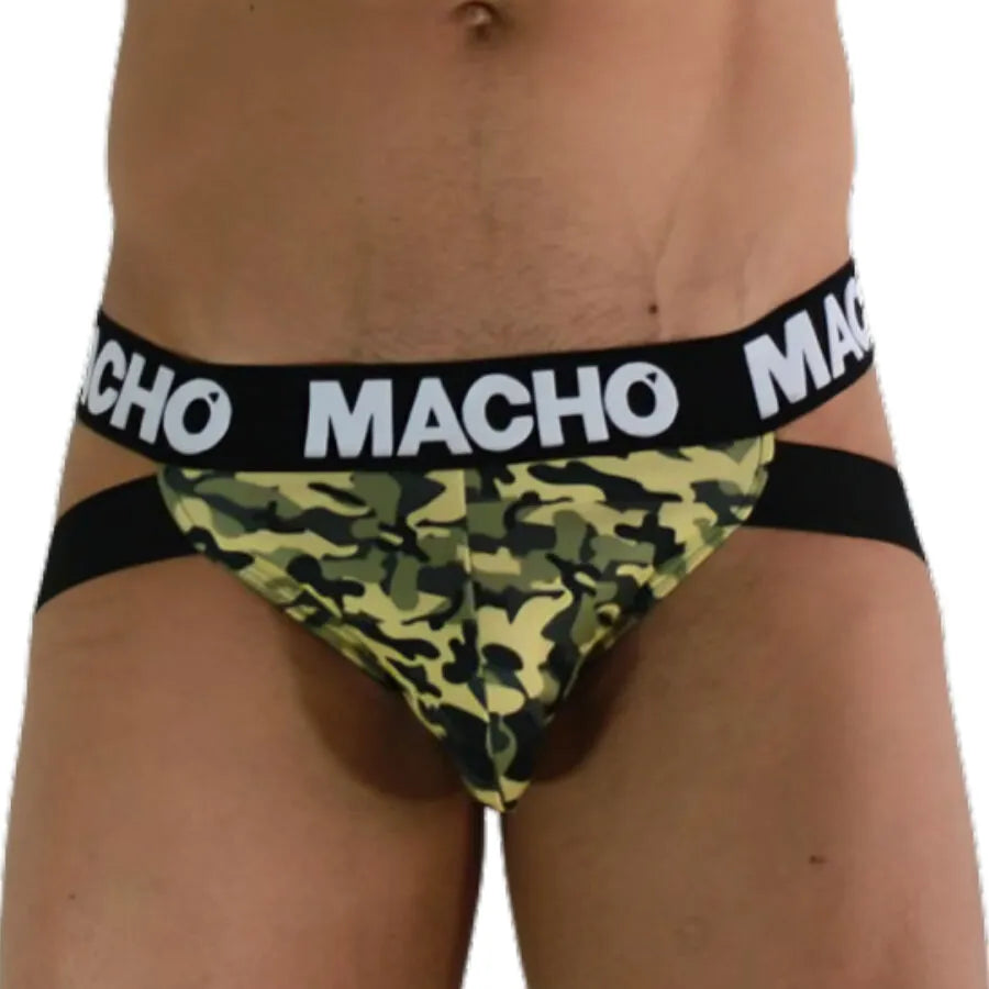 Jockstrap lycra élasthanne maintien anatomique vert homme sport confort