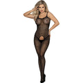 SUBBLIME - 951726 BODYSTOCKING NOIR EN RÉSILLE ÉLASTIQUE SANS FOURRURE