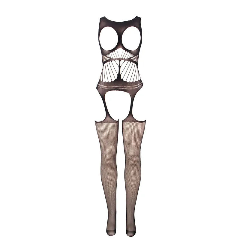 SUBBLIME - 951900 BODYSTOCKING RÉSILLE SANS FOURRURE AVEC COQUE ET ÉPAULES OUVERTES NOIR